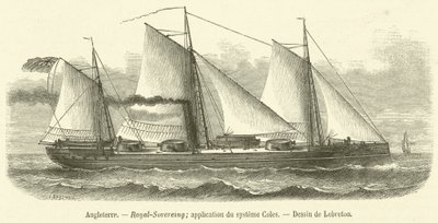 Angleterre, Royal-Sovereign, application du système Coles - French School