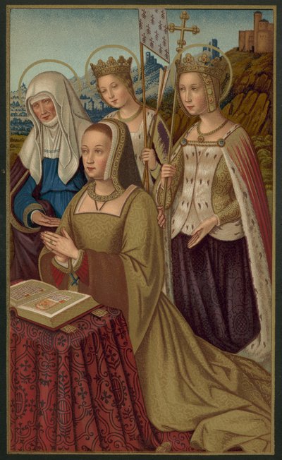 Anne de Bretagne, reine de France, entourée de ses saints patrons - French School