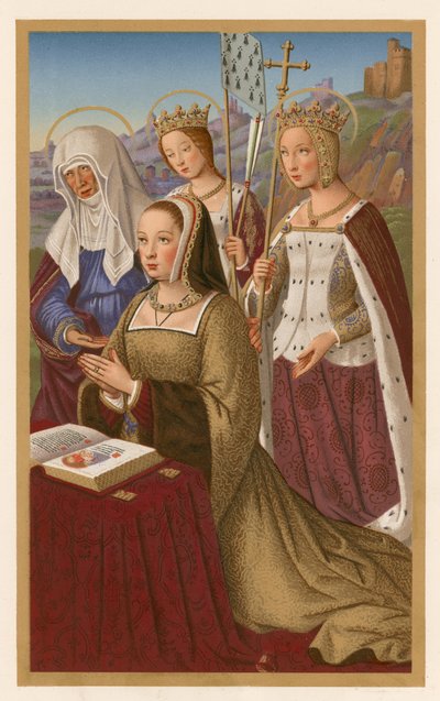 Anne de Bretagne en prière - French School