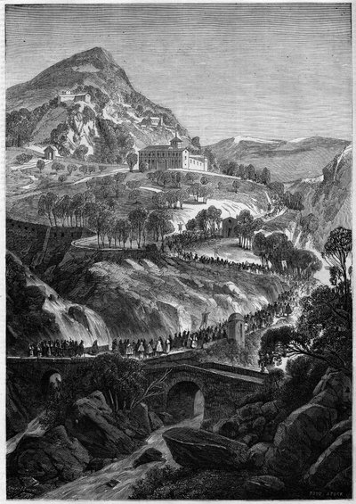 Pèlerinage annuel du 21 mars au couvent de Saint-Benoît sur le mont Caro, Italie - French School