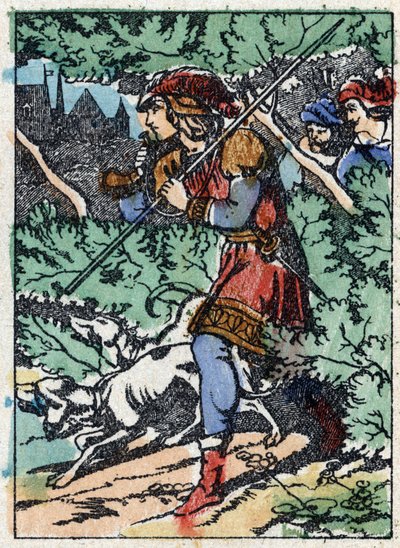 Illustration anonyme pour « La Belle au bois dormant », conte de Charles Perrault (1628-1703), écrivain français. Gravure sur bois d