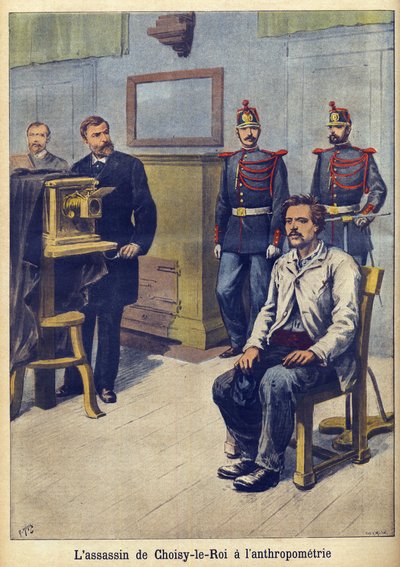 Anthropométrie - Alphonse Bertillon (1853-1914) illustration du 