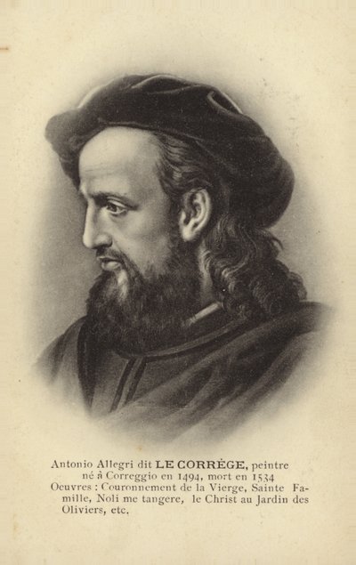 Antonio da Correggio, peintre italien (lithographie) - French School