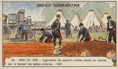 Appareil pour transporter des ballons militaires par la route - French School