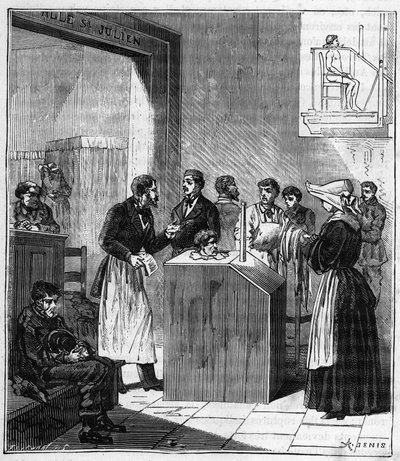 Appareil utilisé dans les hôpitaux de Paris à la fin du XIXe siècle pour la guerre de la gale par le soufre - French School