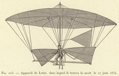 Appareil de Letur, dans lequel il trouva la mort, le 27 juin 1854 (gravure) - French School