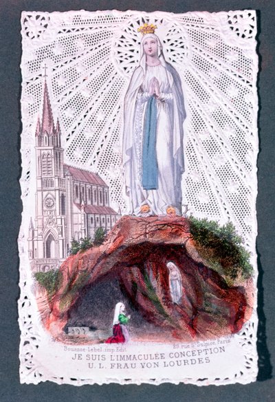 Apparition de Notre-Dame de Lourdes, gravée par Bouasse-Lebel, c.1867 - French School