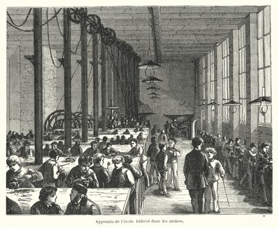 Apprentis dans les ateliers de l