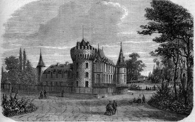 Architecture : vue extérieure du château de Rambouillet (14e-15e siècle, remanié au cours du siècle) - French School