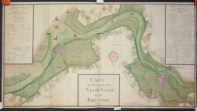 Région autour de Sas van Gent et Philippine, Pays-Bas, 1747 - French School