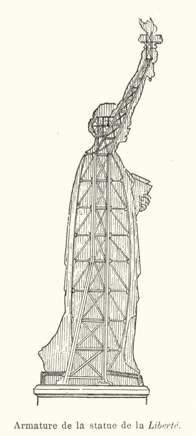 Armature de la statue de la Liberté - French School