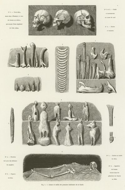 Armes et outils des premiers habitants de la Gaule - French School