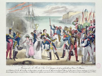 Arrivée de Sa Majesté Ferdinand VII et de sa famille à Porte Sainte Marie, 1er octobre 1823, 1823 - French School
