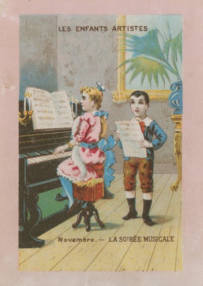 Enfants artistiques. Novembre; soirée musicale - French School