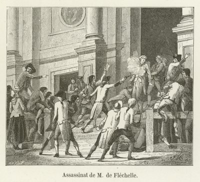 Assassinat de M. de Flechelle - French School