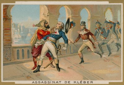 Assassinat de Jean-Baptiste Kléber, commandant des troupes françaises en Égypte, Le Caire, 1800 - French School