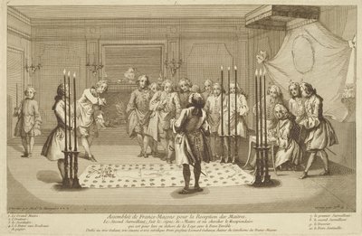 Assemblée de Francs-Maçons avant l
