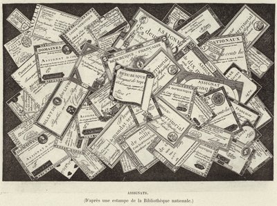 Assignats, monnaie de la Révolution française - French School
