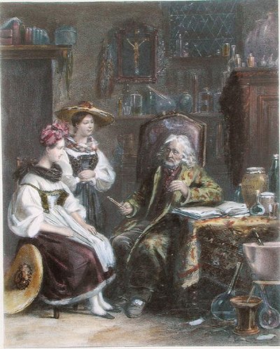 Chez le médecin de campagne, c.1840 - French School