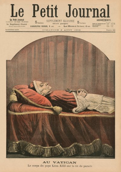 Au Vatican, le pape Léon XIII en état, illustration de couverture de 