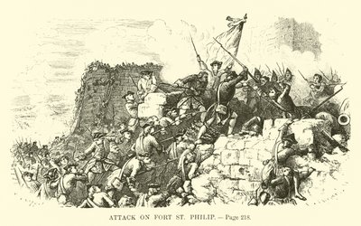 Attaque du fort Saint-Philippe - French School