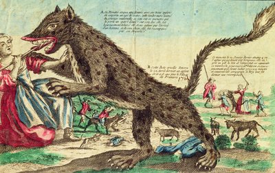 Attaques par la bête du Gévaudan en 1764 - French School