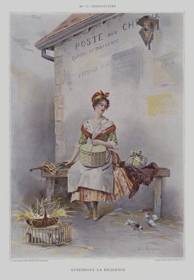Attendant la Diligence - French School