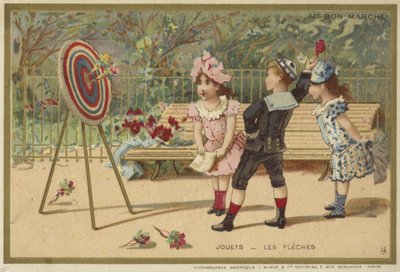 Cartes Au Bon Marché représentant des jeux d