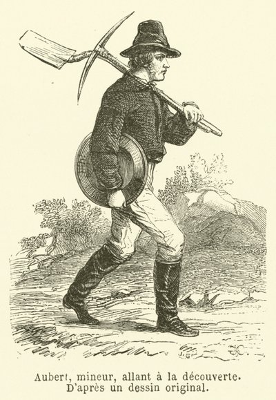 Aubert, mineur, allant à la découverte - French School