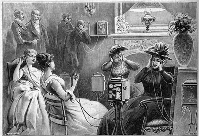 Audition du Théâtrophone (auditions théâtrales à domicile) dans le salon d