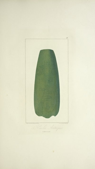 Hache aztèque, illustration de 