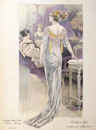 Robe de bal, des Grandes Modes de Paris - French School