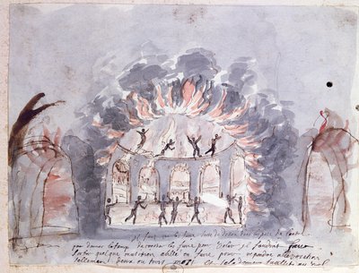 Scène de ballet, représentant les Furies, fin XVIIe siècle - French School