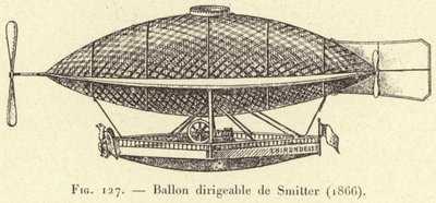 Ballon dirigeable de Smitter (1866) - French School