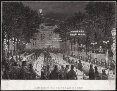 Banquet au Château Rouge - French School