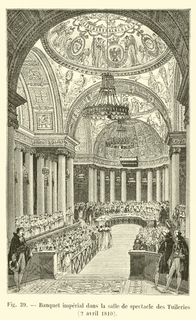 Banquet impérial dans la salle de spectacle des Tuileries, 2 avril 1810 - French School