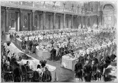 Banquet organisé le 14 août 1859 par Napoléon III dans la Salle d