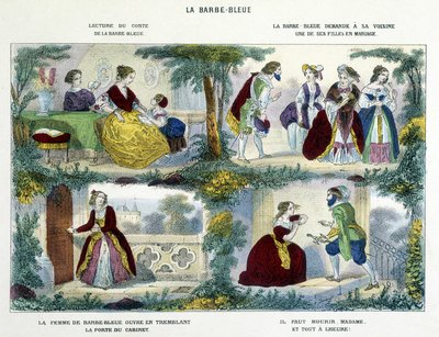 Barbe-Bleue - dans "Historiettes naïves et enfantines" par Perrault, éd. Haguenthal - French School