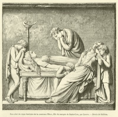Bas-relief du cippe funéraire de la comtesse d