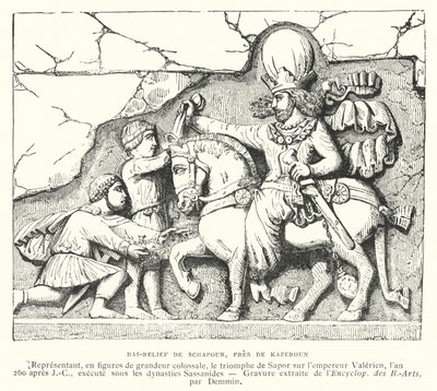 Bas-relief près de Kazerun, Iran, représentant la victoire du roi sassanide Shapur I sur l