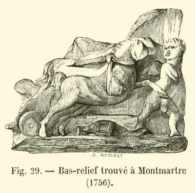 Bas-relief trouvé à Montmartre - French School
