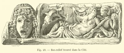 Bas-relief trouvé dans la Cité - French School