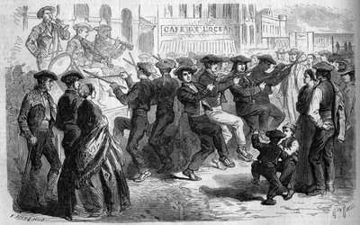 Coutume basque : la danse des bâtons. Pays Basque - French School