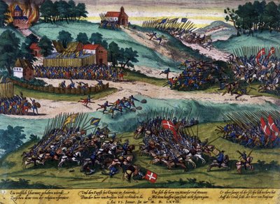 Bataille de Cognac en 1568 (Guerres de Religion) - French School