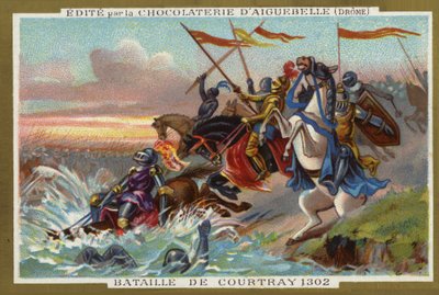 Bataille de Courtrai en 1302 - French School