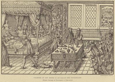 Chambre à coucher du roi Henri II de France, Palais des Tournelles, Paris, 16e siècle - French School