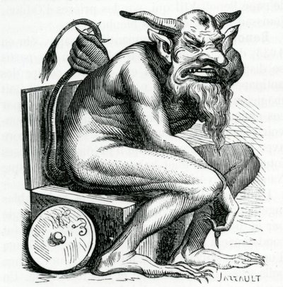 Belphégor, illustration du Dictionnaire Infernal par Jacques Albin Simon Collin de Plancy, 1863 - French School