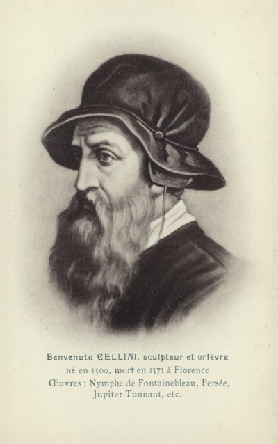 Benvenuto Cellini, sculpteur et orfèvre italien (lithographie) - French School