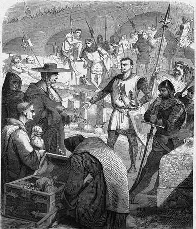 Bertrand du Guesclin (v.1320-1380) connétable de France refusant de recevoir de l