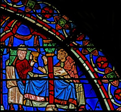 Évêque Pappolus - dans le vitrail de Saint Chéron - French School